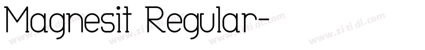 Magnesit Regular字体转换
